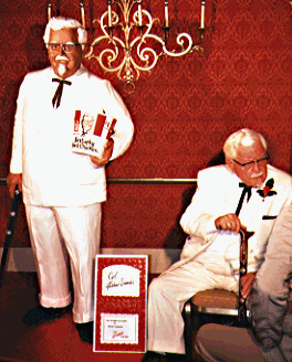 no kidding, the Colonel shown standing is a cake