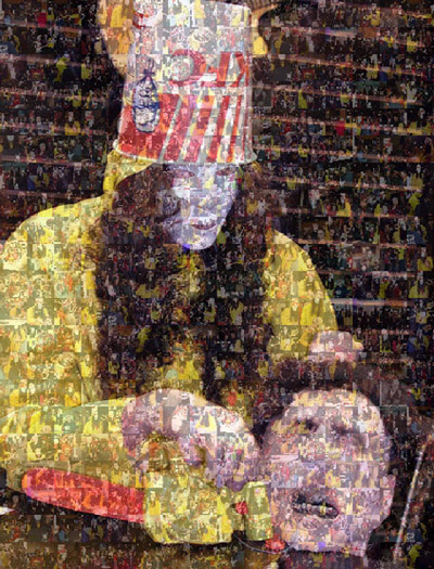 mosaic created of pics from the 2003 NAMM show